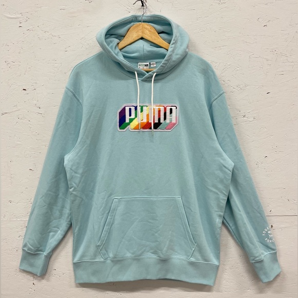 Puma Other - PUMA | 🏳️‍🌈 Pride Hoodie NWOT, Light Aqua, Size L